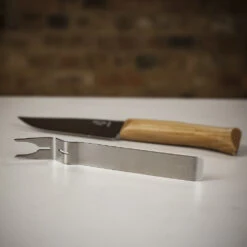 Opinel Cheese Knife & Fork Set - Beech Wood Handle -Kitchen Knife Store 001834 cheeseknife6