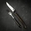 Forge De Laguiole Prestige 2 Piece Carving Set Ebony Handle - 21cm -Kitchen Knife Store 1021eb f29prestige ebonycarvingset 2