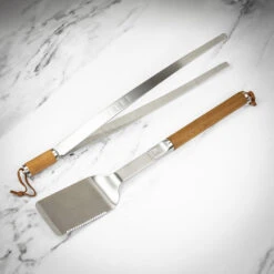 Fiskars Birchwood Handle 2pc BBQ Set