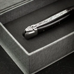 Forge De Laguiole Folding Knife High Polish Blade With Dark Horn Handle - 11cm 16 Forge De Laguiole Folding Knife High Polish Blade With Dark Horn Handle - 11cm -Kitchen Knife Store 1211inbfbri darkhorntip 2