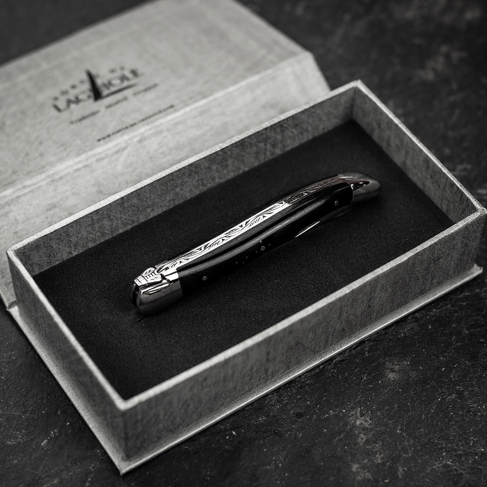 Forge De Laguiole Folding Knife High Polish Blade With Ebony Handle - 11cm 9 Forge De Laguiole Folding Knife High Polish Blade With Ebony Handle - 11cm - Image 7