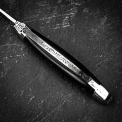 Forge De Laguiole Folding Knife High Polish Blade With Ebony Handle - 11cm 11 Forge De Laguiole Folding Knife High Polish Blade With Ebony Handle - 11cm -Kitchen Knife Store 1211inebbri ebony 3