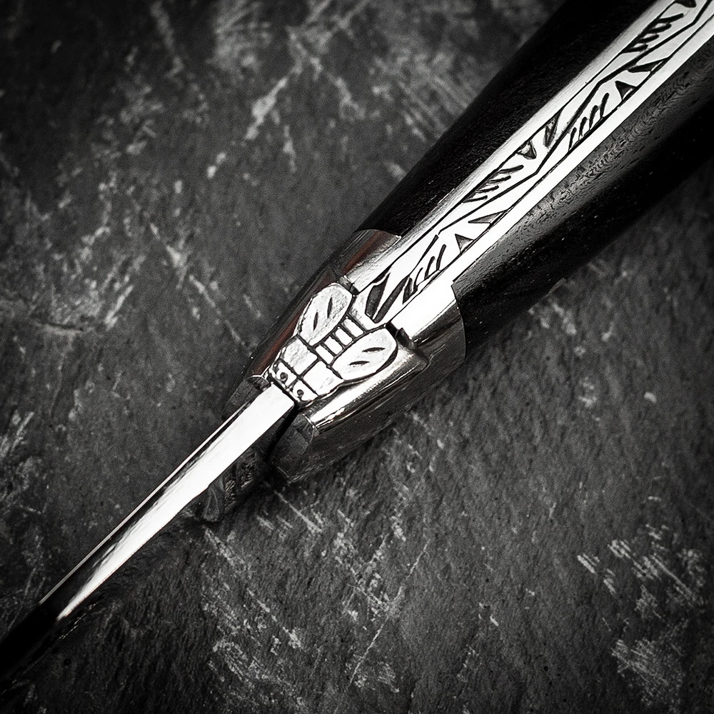 Forge De Laguiole Folding Knife High Polish Blade With Ebony Handle - 11cm 6 Forge De Laguiole Folding Knife High Polish Blade With Ebony Handle - 11cm - Image 4