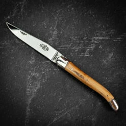 Forge De Laguiole Traditional Folding Knife, 11 Cm, High Polish Finish, Juniper Handle