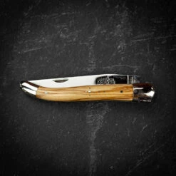 Forge De Laguiole Folding Knife High Polish Blade With Olive Handle - 11cm 11 Forge De Laguiole Folding Knife High Polish Blade With Olive Handle - 11cm -Kitchen Knife Store 1211inolbri oliveknife 2