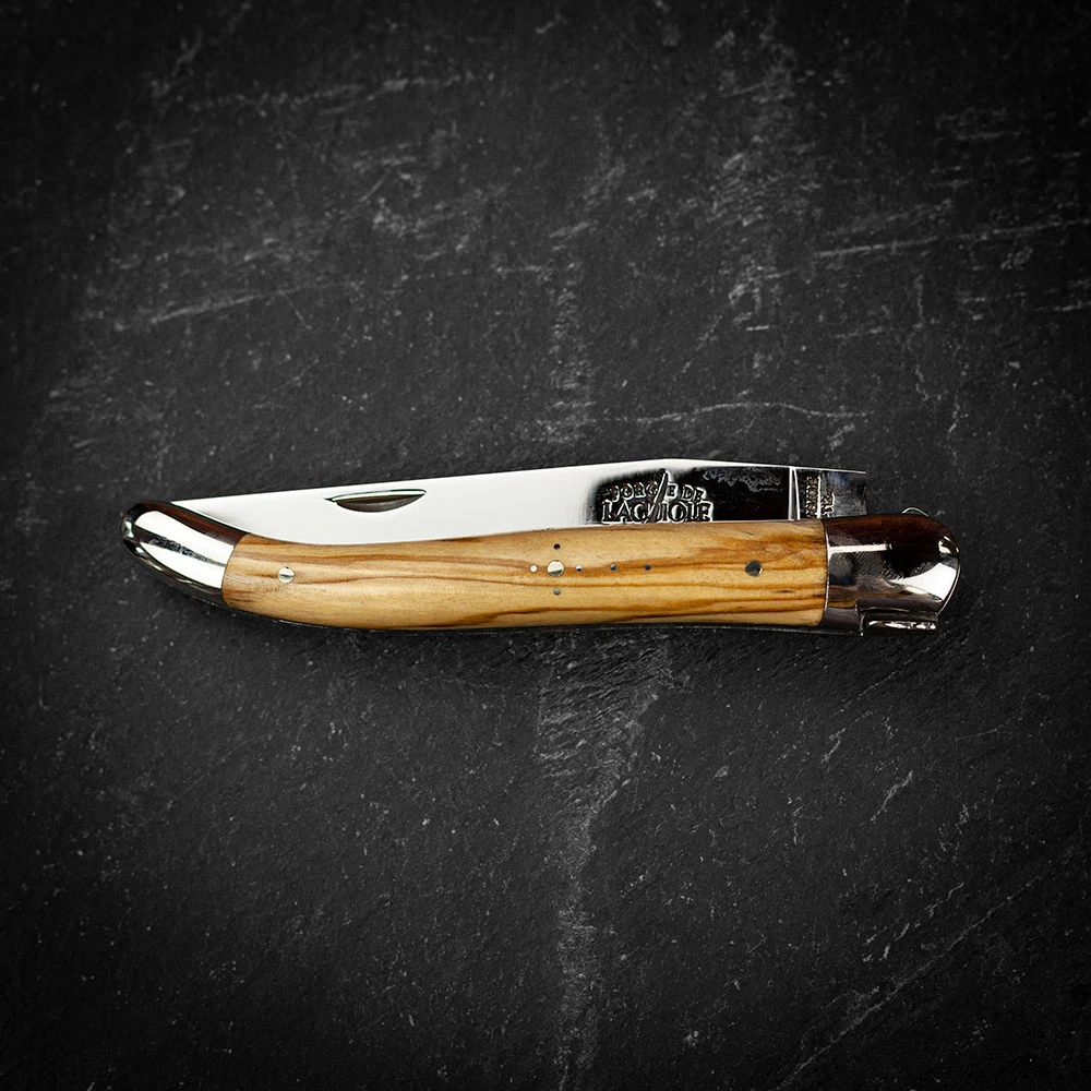 Forge De Laguiole Folding Knife High Polish Blade With Olive Handle - 11cm 5 Forge De Laguiole Folding Knife High Polish Blade With Olive Handle - 11cm - Image 3