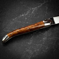 Forge De Laguiole Folding Knife High Polish Blade With Thuya Handle -11cm -Kitchen Knife Store 1211inthbri thuyaknife 5