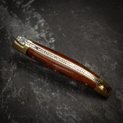 Forge De Laguiole Traditional Folding Knife, 9cm High Polish Finish, Brass Bolsters, Snakewood Handle -Kitchen Knife Store 129am amourettehandle 2