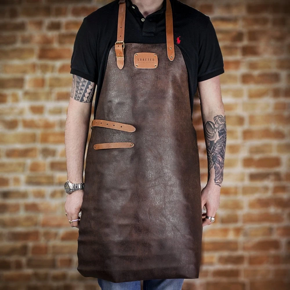 Crafted Rustic Leather Apron 3 Crafted Rustic Leather Apron