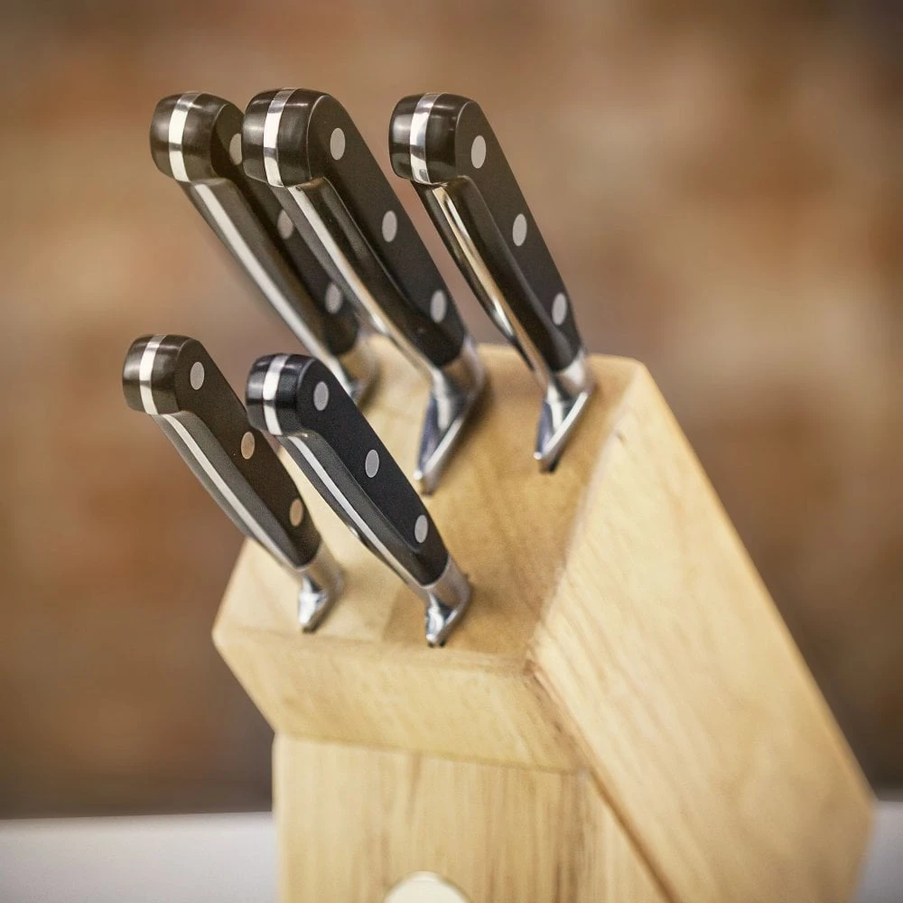 Sabatier Professional Five Piece Acacia Knife Block Set 4 Sabatier Professional Five Piece Acacia Knife Block Set - Image 2