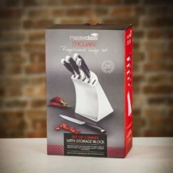 MasterClass Trojan 5 Piece Knife Block -Kitchen Knife Store 1605908514 01829500