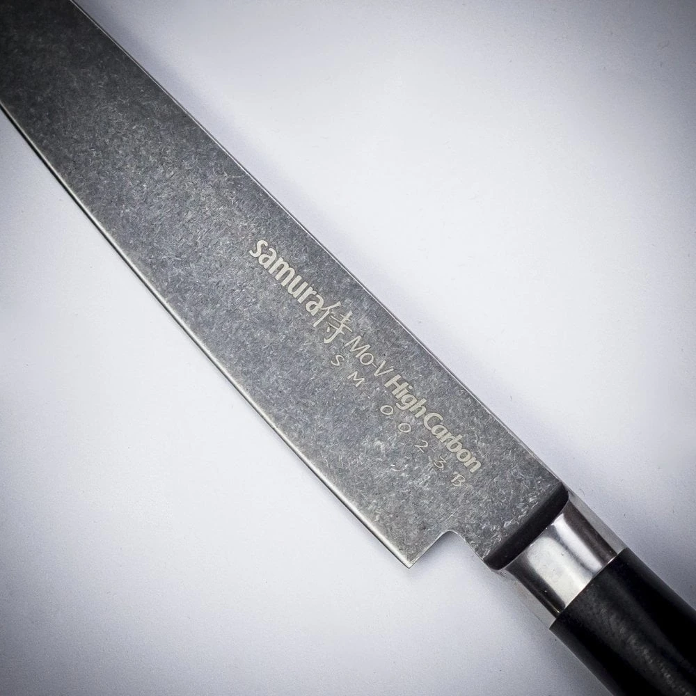 Samura MO-V Black Stonewash 5" Utility Knife 4 Samura MO-V Black Stonewash 5" Utility Knife - Image 2