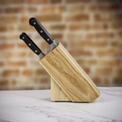 MasterClass Halo 5 Piece Knife Set With Oak Wood Storage Block -Kitchen Knife Store 1620130838 00841000