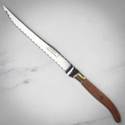 Claude Dozorme Laguiole Bread Knife In Gift Box Exotic Wood Handle