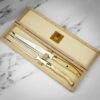 Claude Dozorme Laguiole 2pc Carving Set In Gift Box - Resin Pearl Handle 2 Claude Dozorme Laguiole 2pc Carving Set In Gift Box - Resin Pearl Handle -Kitchen Knife Store 2.60.032.56 claudedozorme carvingset 1