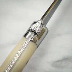 Claude Dozorme 2pc Super Laguiole Carving Set In Gift Box - Ivoirine Handle -Kitchen Knife Store 2.60.032.85 claudedozorme ivoirine carving 4