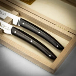 Claude Dozorme Le Theirs 2 Piece Carving Set In Gift Box - Ebony Handle 17 Claude Dozorme Le Theirs 2 Piece Carving Set In Gift Box - Ebony Handle -Kitchen Knife Store 2.90.032.70s claudedozorme ebonycarvingset 3