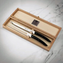 Claude Dozorme Thiers Collection 2PC Carving Set In Gift Box - Black Handle