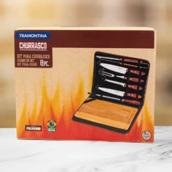 Tramontina 7pc BBQ Set With Chopping Board In Presentation Case -Kitchen Knife Store 21198 965 tramontina set choppingboard box