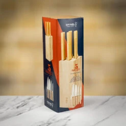 Opinel Parallèle - 5pc Meat Knife Block Set -Kitchen Knife Store 2403 opinel knifeblock paralle le box