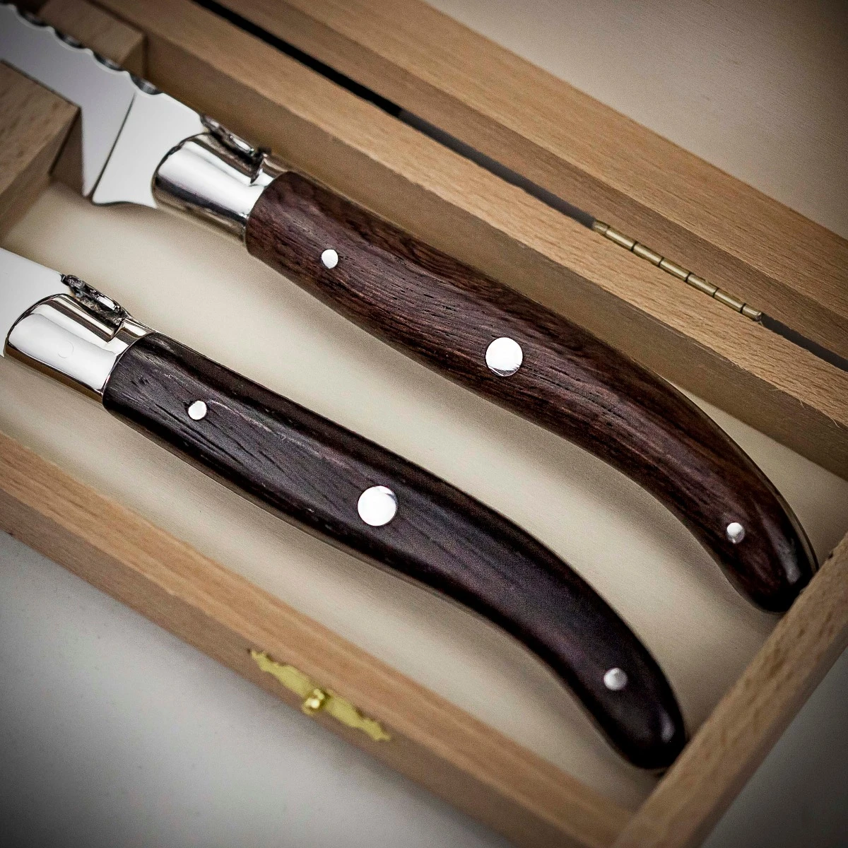 Claude Dozorme Laguiole Carving Set With Rosewood Handle 4 Claude Dozorme Laguiole Carving Set With Rosewood Handle - Image 2