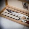 Claude Dozorme Laguiole Carving Set With Exotic Wood Handle