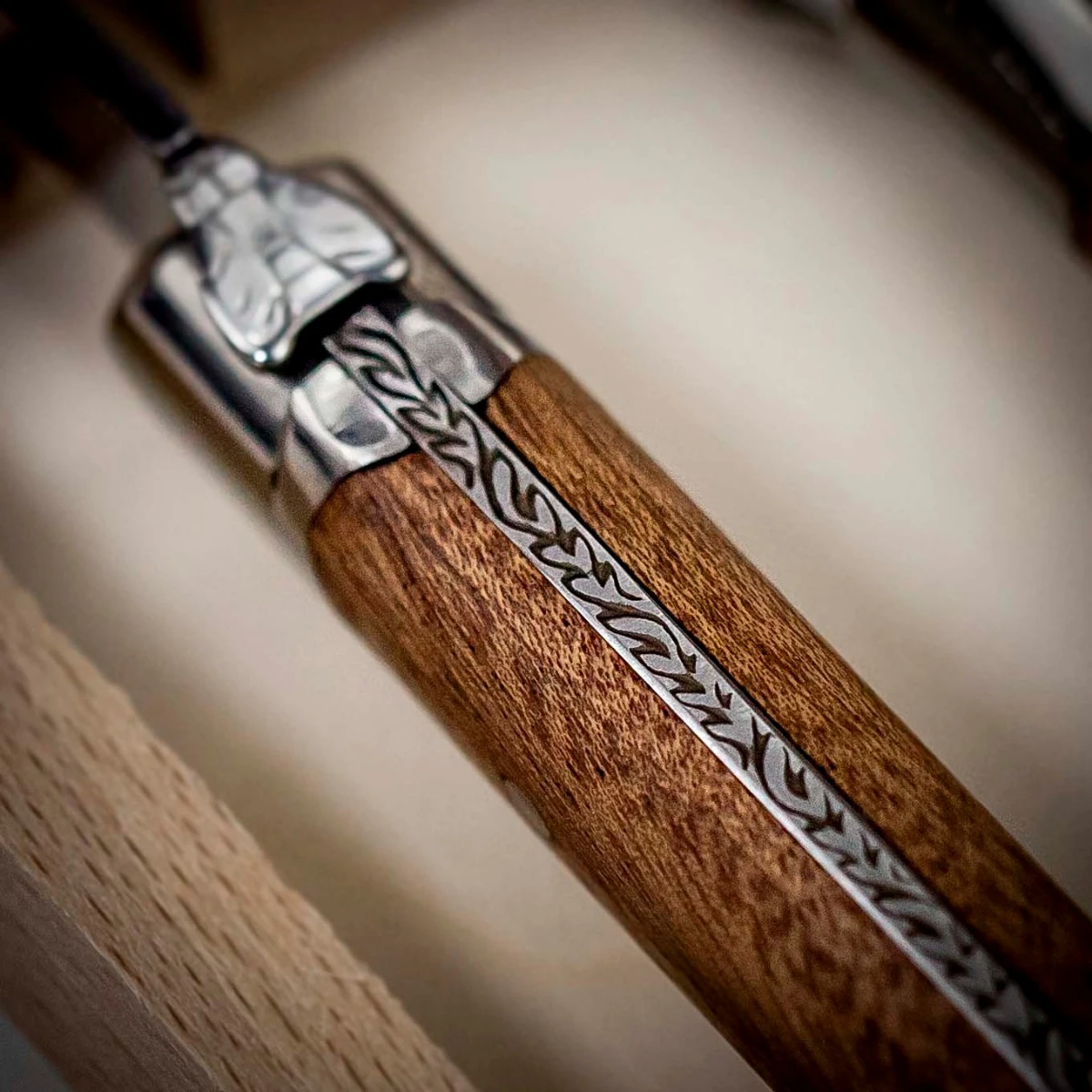 Claude Dozorme Laguiole Carving Set With Exotic Wood Handle 7 Claude Dozorme Laguiole Carving Set With Exotic Wood Handle - Image 5