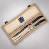 Claude Dozorme Laguiole Carving Set With Ebony Wood Handle