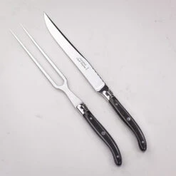 Claude Dozorme Laguiole Carving Set With Ebony Wood Handle -Kitchen Knife Store 26003270 ebonycarvebee product1