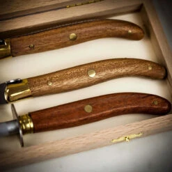 Claude Dozorme 3pc Laguiole Carving Set With Exotic Wood Handle -Kitchen Knife Store 26003351 3 1
