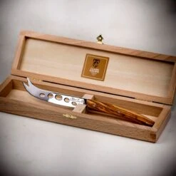 Claude Dozorme Soft Cheese Knife With Olive Wood Handle In Gift Box -Kitchen Knife Store 29002389