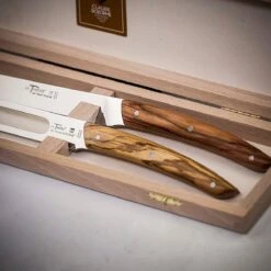 Claude Dozorme Le Thiers Carving Set With Olive Wood Handle -Kitchen Knife Store 29003289 1