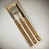Jean Dubost Real Oak Wood Handle Three Piece Pradel Barbecue Set -Kitchen Knife Store 3piecebbq2