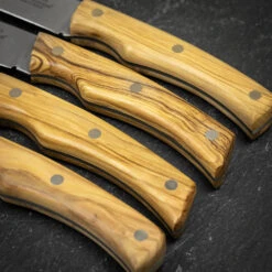 Claude Dozorme Set Of 4 XL Steak Knives In Oak Gift Box - Olive Wood Handles -Kitchen Knife Store 5.10.079.89ot xl olivewood steak knife 4
