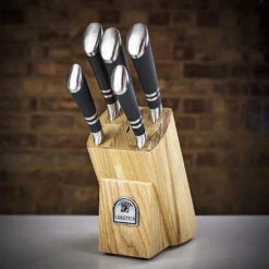 Sabatier Maison Ashwood Knife Block With 5 Premium Knives