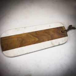 Naturals Long Marble Acacia Serve Board