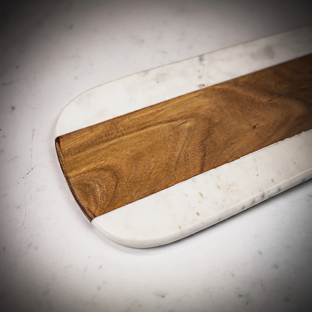 Naturals Long Marble Acacia Serve Board 5 Naturals Long Marble Acacia Serve Board - Image 3