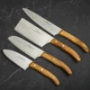 Claude Dozorme Berlingot 4pc Chef's Knife Set In Olive Wood -Kitchen Knife Store 6.13.504.89m claudedozorme berlingot olivewood knives steak 2