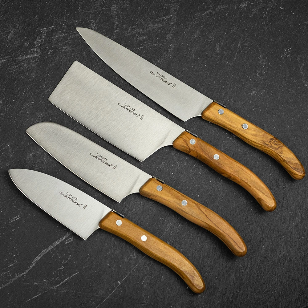 Claude Dozorme Berlingot 4pc Chef's Knife Set In Olive Wood 3 Claude Dozorme Berlingot 4pc Chef's Knife Set In Olive Wood