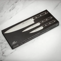 Sabatier International Egide 3 Kitchen Knife Set - Paring Knife, Utility Knife & Cook’s Knife -Kitchen Knife Store 764580 egideknifeset3 box