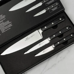Sabatier International Egide 3 Kitchen Knife Set - Paring Knife, Utility Knife & Cook’s Knife -Kitchen Knife Store 764580 egideknifeset3 box2