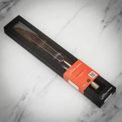 Goyon Chazeau Le Thiers Cuisine Carving Fork Wooden Handle - Juniper -Kitchen Knife Store 876444 goyon carvingforkjuniper box