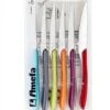 Amefa Eclat 6-piece Steak Knife Set - Multicoloured Handles -Kitchen Knife Store amefa eclat 6 piece steak knife set multicoloured handles
