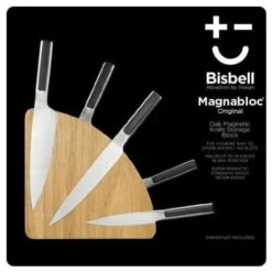 Bisbell Magnetic Knife Block Made Of Oak Wood -Kitchen Knife Store bisbell magnetic knife block oak wood 8