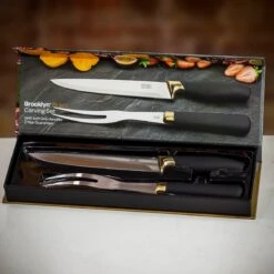 Taylor's Eye Witness Brooklyn Carving Set -Kitchen Knife Store brasscarvingset3 1