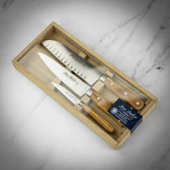 Jean Dubost Set Of Three 1920 Kitchen Knives In Wood Box -Kitchen Knife Store c0005340b01048 3setwood 1