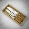 Jean Dubost Set Of Three 1920 Kitchen Knives In Wood Box -Kitchen Knife Store c0005340b01048 3setwood 2