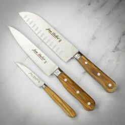 Jean Dubost Set Of Three 1920 Kitchen Knives In Wood Box -Kitchen Knife Store c0005340b01048 3setwood 3