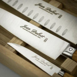 Jean Dubost Set Of Three 1920 Kitchen Knives In Wood Box -Kitchen Knife Store c0005340b01048 3setwood 4
