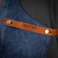 Crafted Washed Canvas Apron 18 Crafted Washed Canvas Apron -Kitchen Knife Store canvasapronblue 3 1